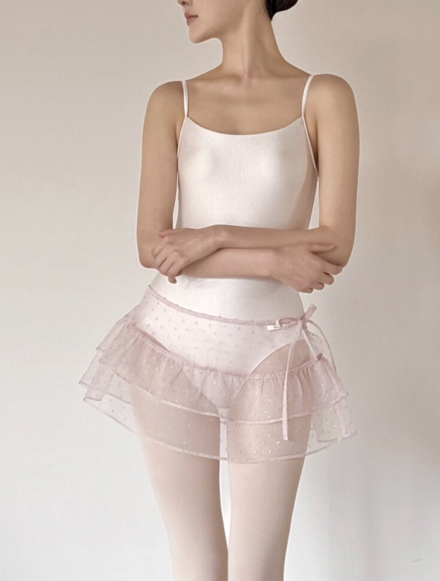 DEGAGE Classic Leotard in Pearl White — photo 1